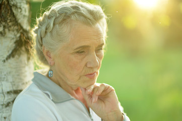 senior beautiful woman posing 