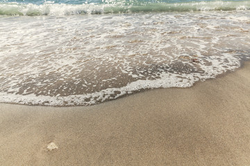 water splash in blue sea