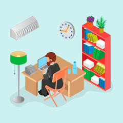 Office employee in the office.