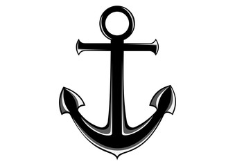 Nautical Anchor icon isolated white background