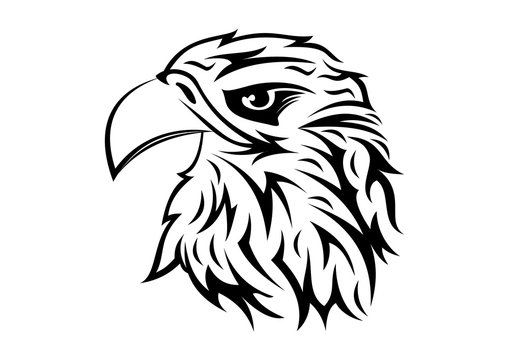 Eagle Head - vector illustration emblem