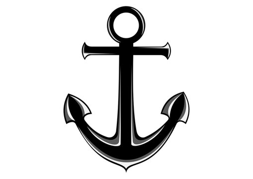 Nautical Anchor icon isolated white background