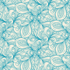 Abstract floral seamless pattern