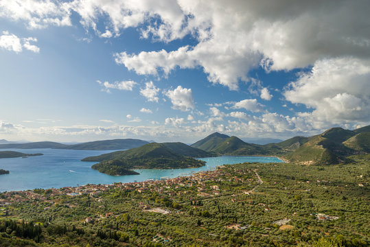 Bay of Nidri in Lefkas island