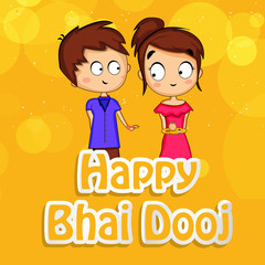 illustration of elements of Hindu Festival Bhai Dooj Background