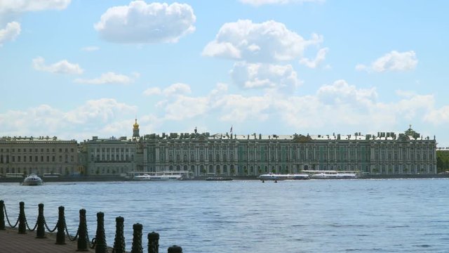 St. Petersburg Russia. The Hermitage on the banks of the Neva