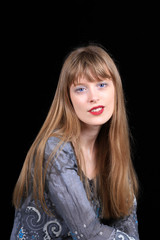 Naklejka premium Young Blonde Girl