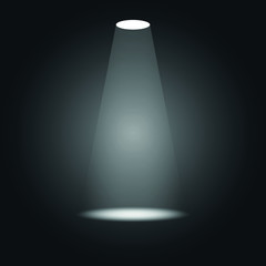 Beam of light focusing on an object