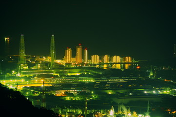 雨の森公園からの夜景