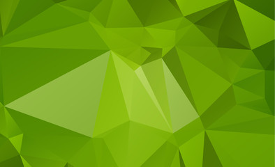 Abstract green which consist of triangles. Geometric background in Origami style with gradient. Triangular design for your business.