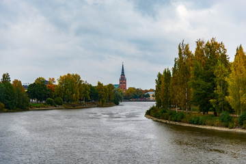 Church across the river