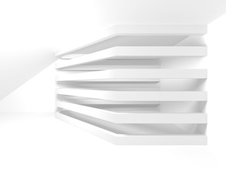 White Architecture Construction Modern Interior Background