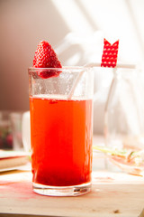 Fototapeta na wymiar Strawberry juice