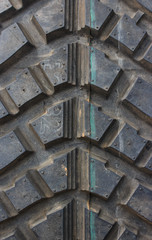 Car tyre close up