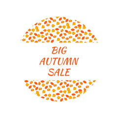 Watercolor autumn foliage vector sale banner