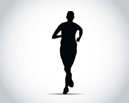 running men silhouette