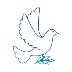 dove of peace flying with olive branch
