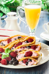 Delicious tasty homemade traditional crepes