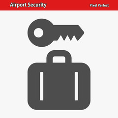 Airport Security Icon. Professional, pixel perfect icon optimized for both large and small resolutions. EPS 8 format.