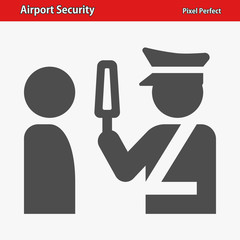 Airport Security Icon. Professional, pixel perfect icon optimized for both large and small resolutions. EPS 8 format.