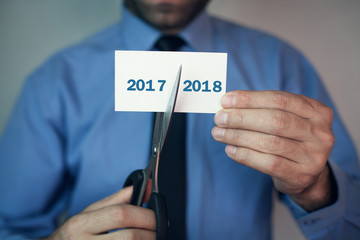 Businessman cutting 2017