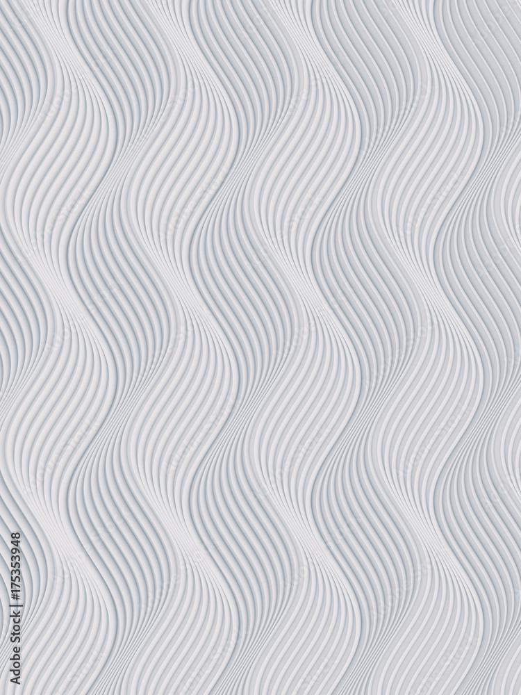 Aufkleber Colored twisted shape. Computer generated abstract geometric 3D render illustration