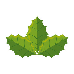 leafs christmas decoration icon