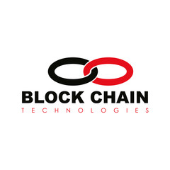 Business theme vector illustration of the block chain logo.