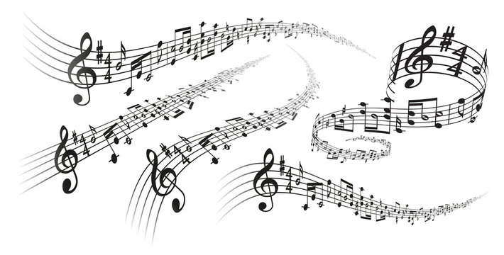 Vector musical score decorations