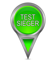 Map pointer with Test Winner - in german - illustration