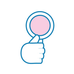 magnifying  glass  vector illustration