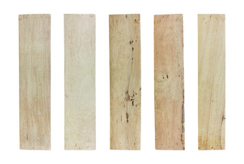 wooden planks isolated on white background.