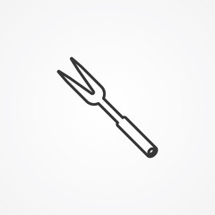 Fototapeta premium Barbecue fork icon