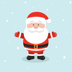 Retro styled Christmas Card with Santa Claus