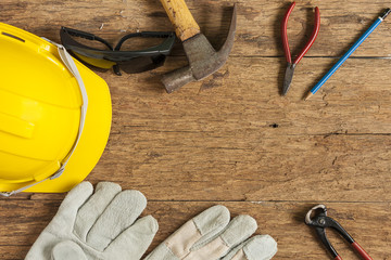 Helmet and construction tools
