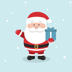 Cartoon Santa Claus for Your Christmas and New Year greeting Design or Animation.