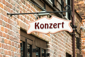Obraz premium Schild 275 - Konzert