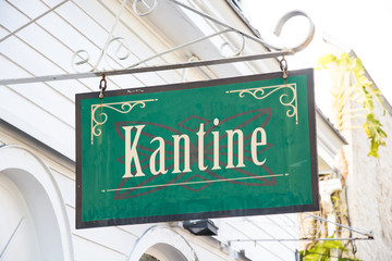 Schild 266 - Kantine