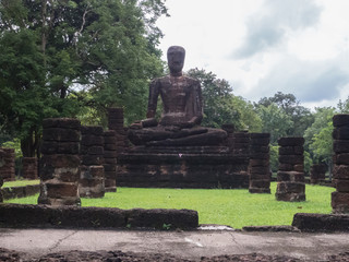 Traces of history of nations Thailand, ruins,Believe of buddhism in the past.