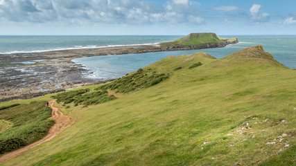 The Worms Head, Rhossili, South Wales, UK.