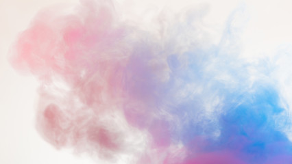 colorful smoke on white background