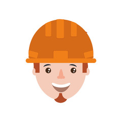 cartoon builder man icon