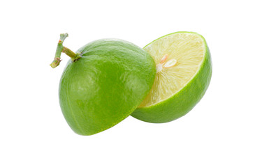 Fresh lemon on white ground