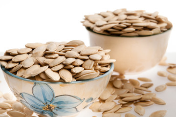 Pumpkin seeds in a bowl