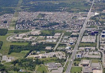 aerial view from above Kanata Ontario, Canada