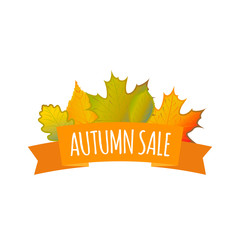 Watercolor autumn foliage vector sale banner