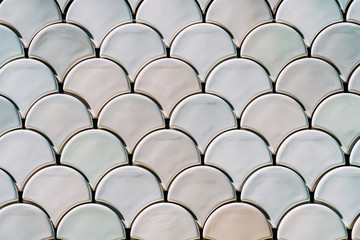 Architectural Mesh Detail With Fish Scales Texture Bump