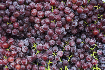 Fresh Red grape fruits backgrounds above