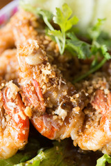 Food series: Deep fried river prawns with garlic
