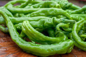 Green chili peppers